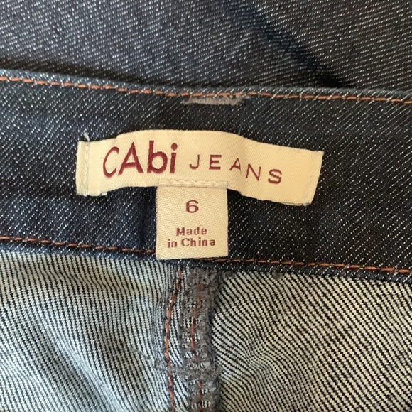 CAbi Jeans #203A Dark Wash Blue Denim Boot Cut Stretch Mid-Rise - Size 6 - NWOT - Picture 8 of 10